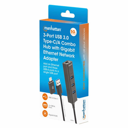 Adaptador de Red GB USB A/C con Hub V3.2 Packaging Image 2