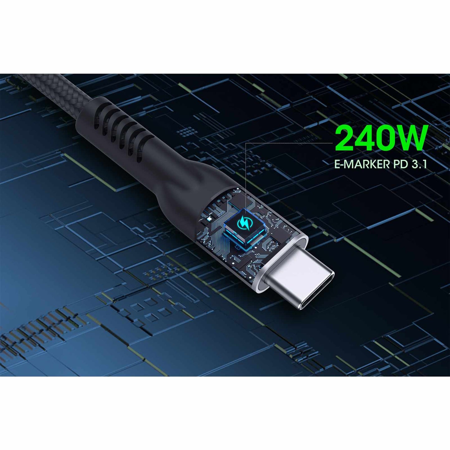 Cable USB-C de carga USB4Thunderbolt 4, 40 Gbps 8K Vídeo y 240 W / PD 3.1, 1m Image 11