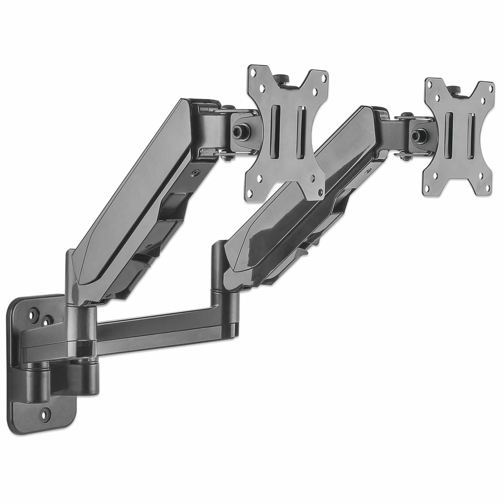 Soporte de pared universal para dos monitores con resorte de gas Image 5