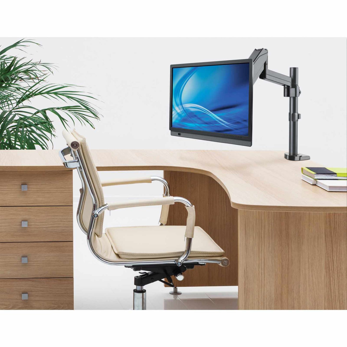 Soporte para monitor con resorte a gas universal y brazo ajustable en altura. Image 8