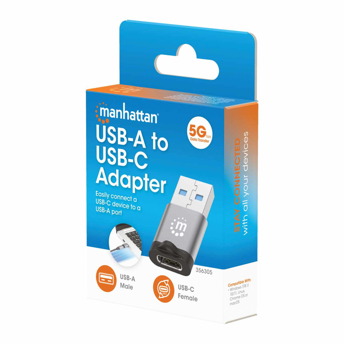 Adaptador de USB-A a USB-C V3.2 Packaging Image 2