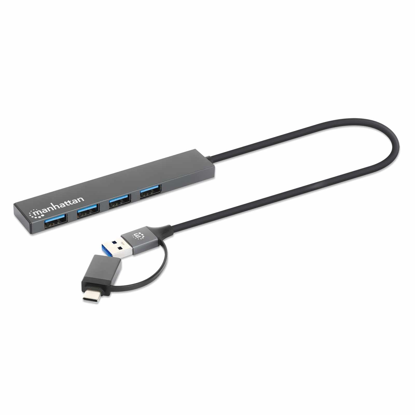 Hub de 4 puertos USB-A 3.2 Gen 1 con conector adaptable de USB-A a USB-C Image 3