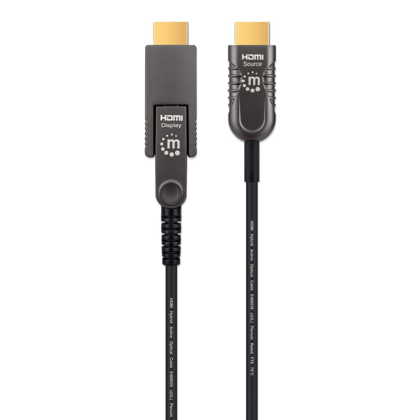 Cable Óptico Activo HDMI de Alta Velocidad con conector HDMI desmontable (Plenum)
