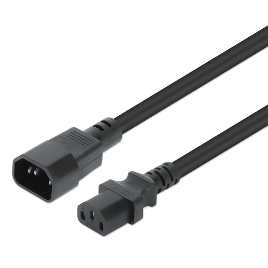 Power Cable IEC320C13-C14 Black 3ft/1m Image 1