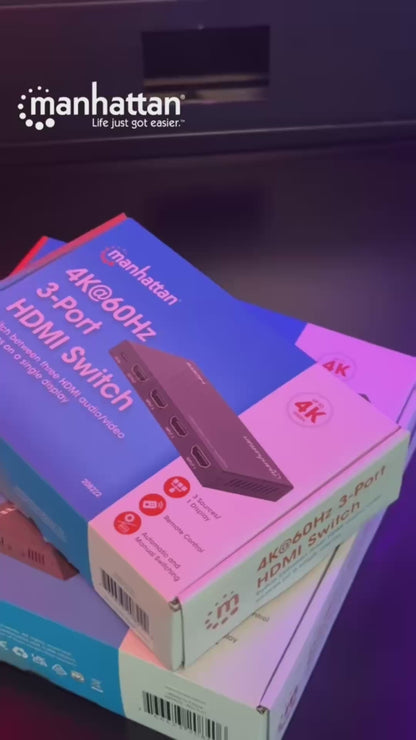 Switch HDMI de 3 puertos 4K