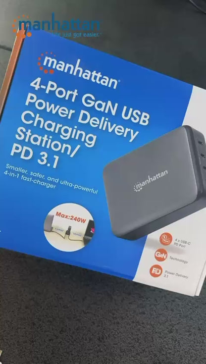 Estación de carga PD con 4 puertos USB-C - 240 W