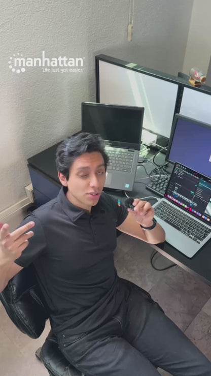 Estación de carga / Hub multipuerto USB-C PD 12 en 1 para tres pantallas 4K