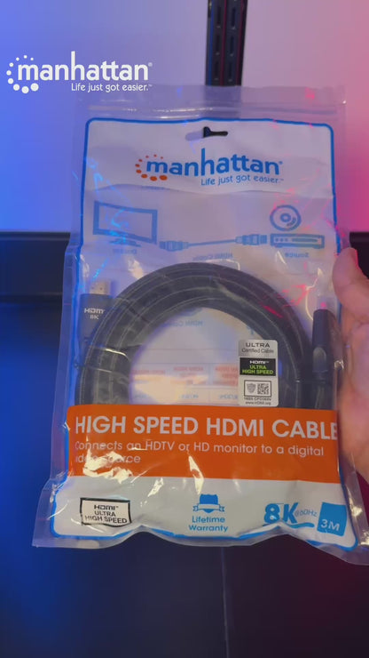 Cable HDMI Certificado de Ultra Alta Velocidad, 8K a 60 Hz o 4K a 120 Hz, con Ethernet
