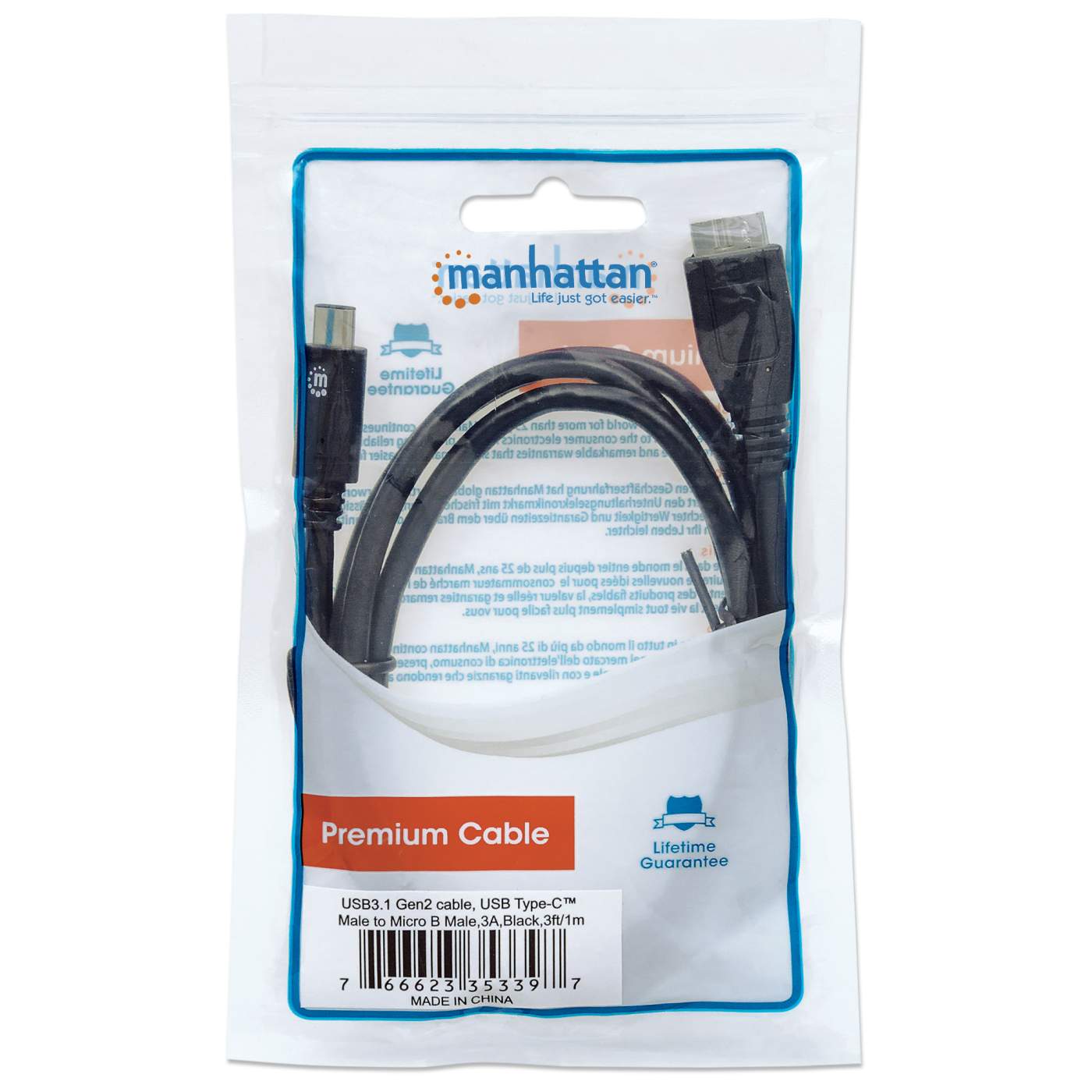 Cable para Dispositivos USB-C de SúperVelocidad+ Packaging Image 2
