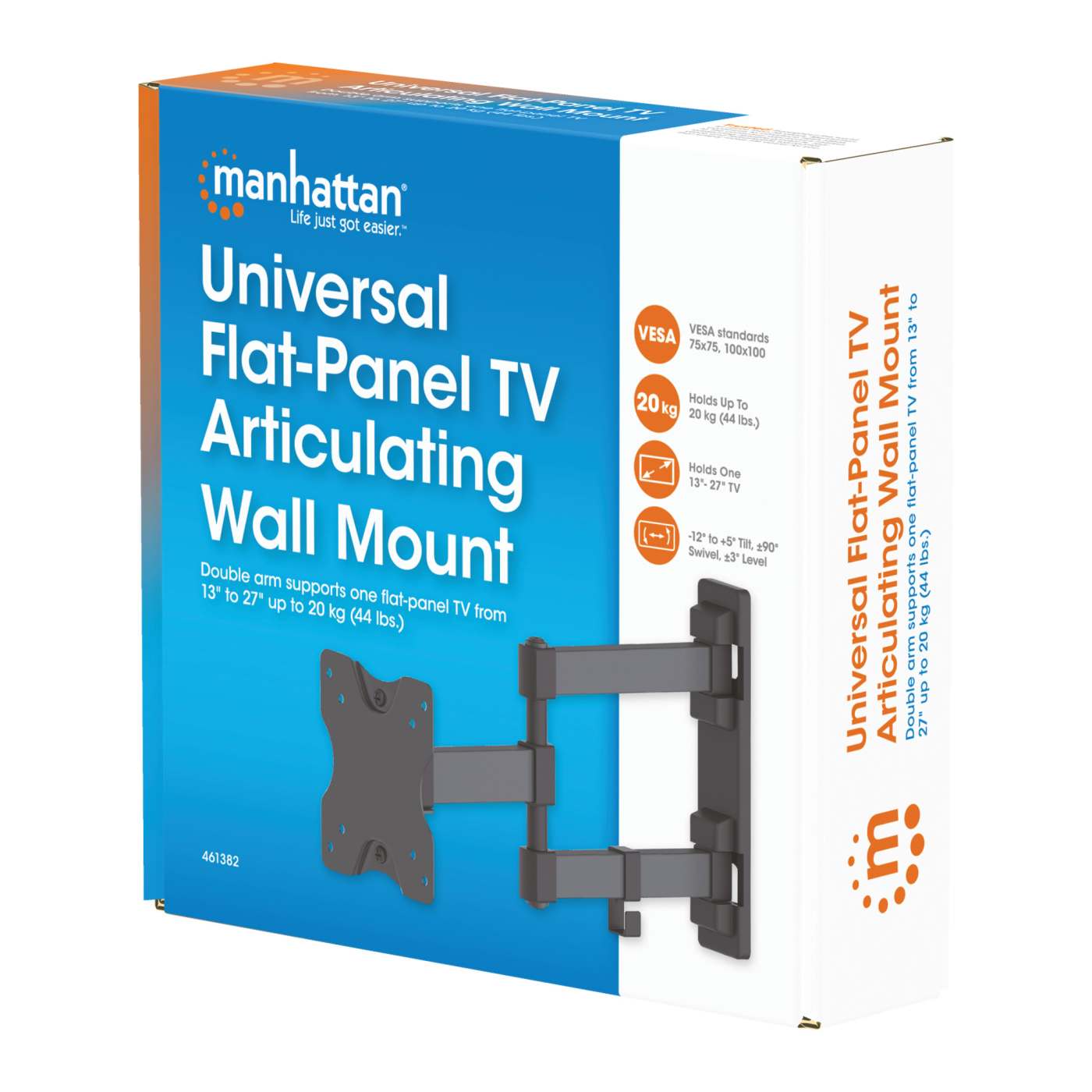 Soporte mural articulado universal para televisión de pantalla plana Packaging Image 2