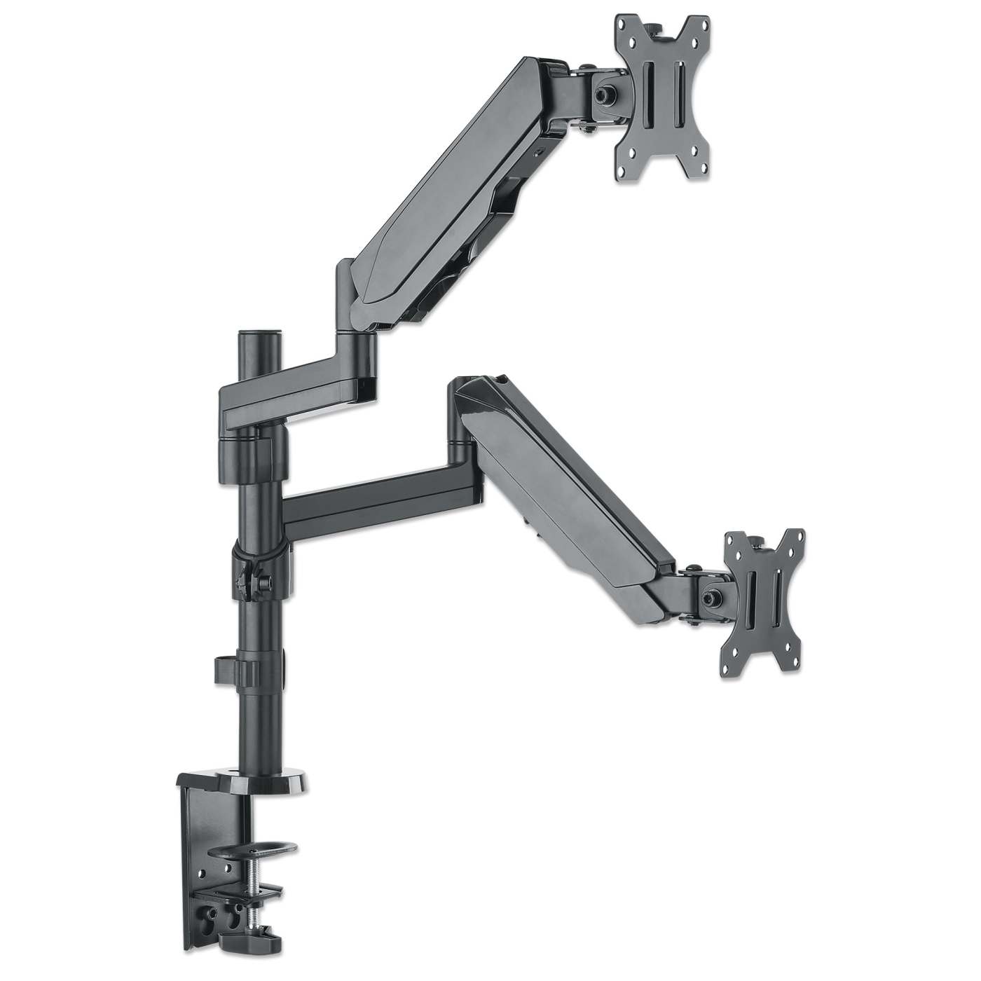 Soporte universal para monitor con brazos ajustables en altura y resorte de goma Image 3