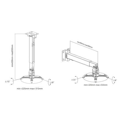 Soporte universal de proyector para muro o techo Image 10