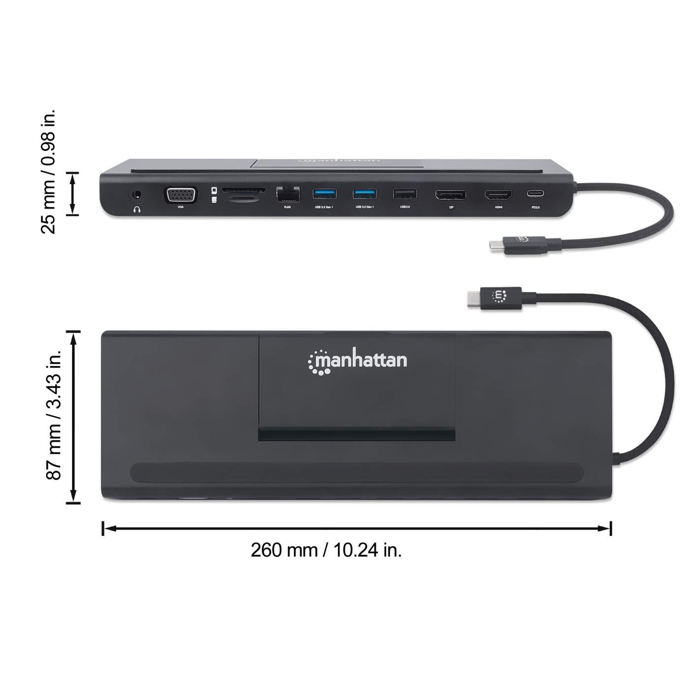Docking station de USB-C a 11 puertos, para tres monitores, con MST Image 11