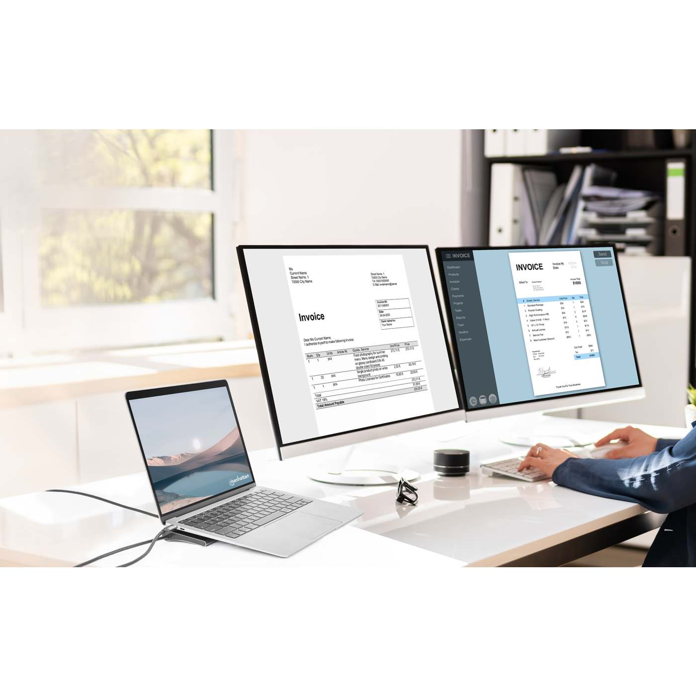 Docking Station USB-C 12 en 1 con Triple Monitor 4K Image 4