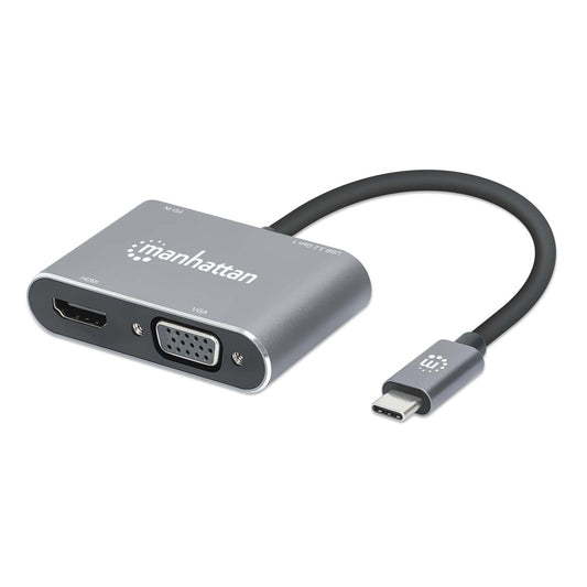 Docking Station de USB-C a HDMI y VGA, 4 en 1, con suministro de energía Image 1