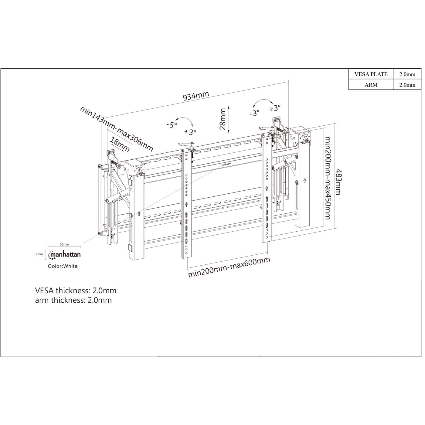 Soporte Premium de TV para Video Wall  Image 11