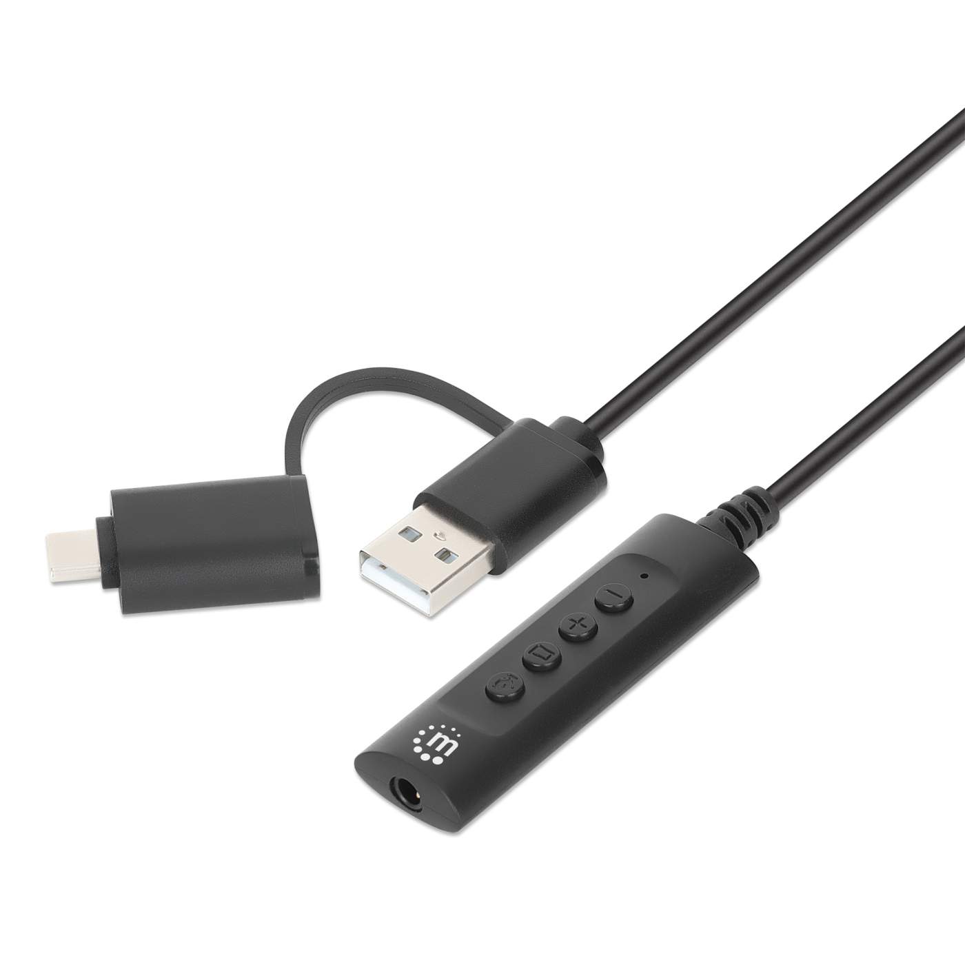 Adaptador de USB-A a 2 conectores hembra