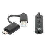 Cable adaptador auxiliar de audio estéreo 2 en 1 USB-C y USB-A a 3.5 mm Image 4