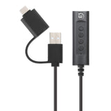 Cable adaptador auxiliar de audio estéreo 2 en 1 USB-C y USB-A a 3.5 mm Image 5