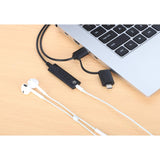 Cable adaptador auxiliar de audio estéreo 2 en 1 USB-C y USB-A a 3.5 mm Image 7
