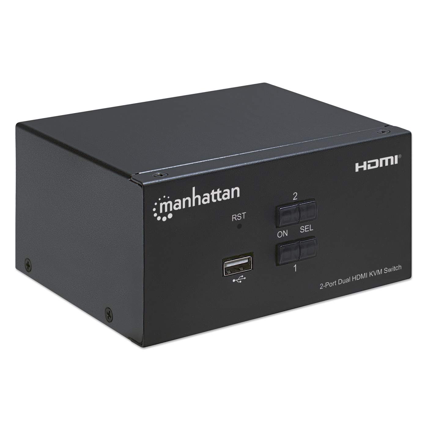 Manhattan Switch KVM HDMI de 2 puertos para dos monitores (153522)