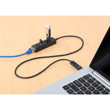 Hub USB 3.0, con combinación de conectores USB Tipo-C y Tipo-A, de 3 puertos y adaptador de red Gigabit Ethernet Image 7