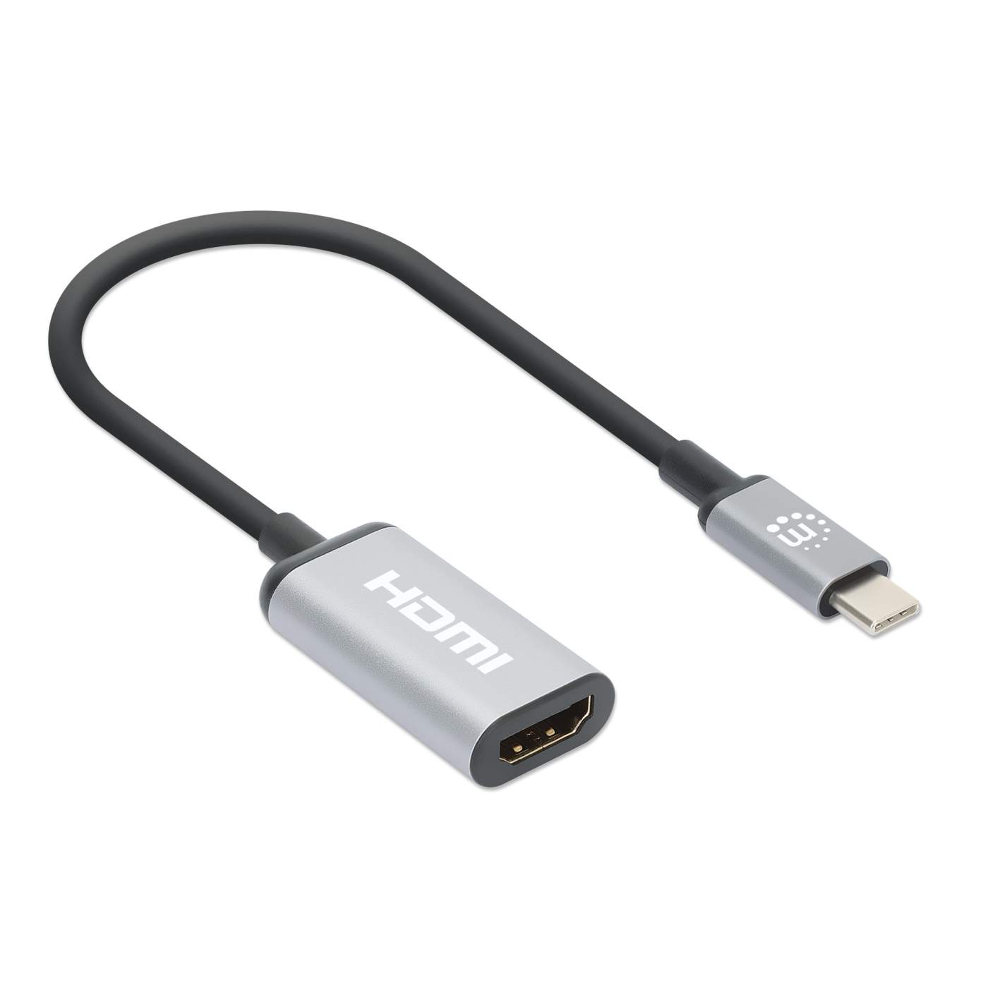CABLE ADAPTADOR USB TIPO C A HDMI 4K 60HZ 15 CM NEGRO