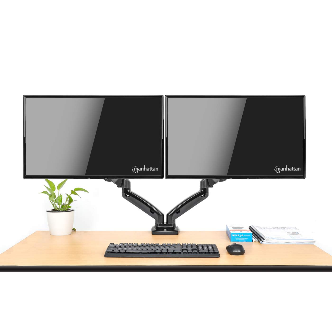 Soporte de escritorio para doble monitor, Vertical