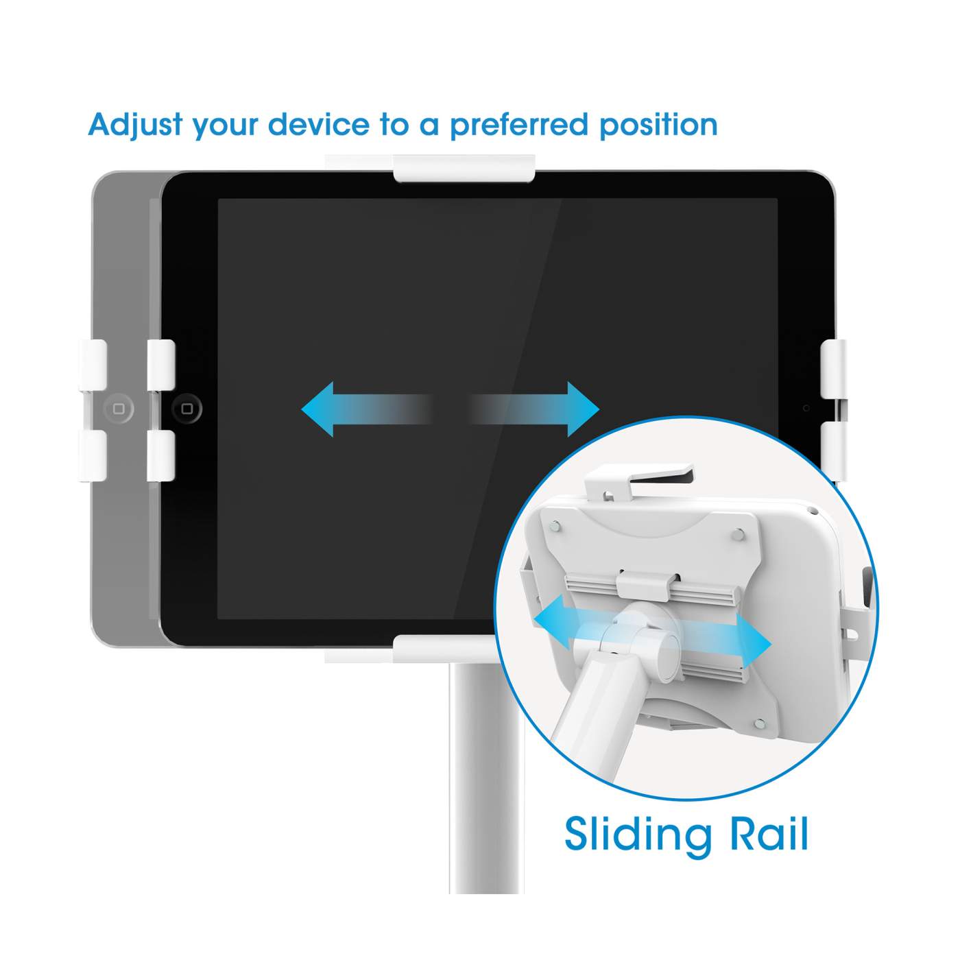 Atril para tablet con sistema antirrobo en la cubierta