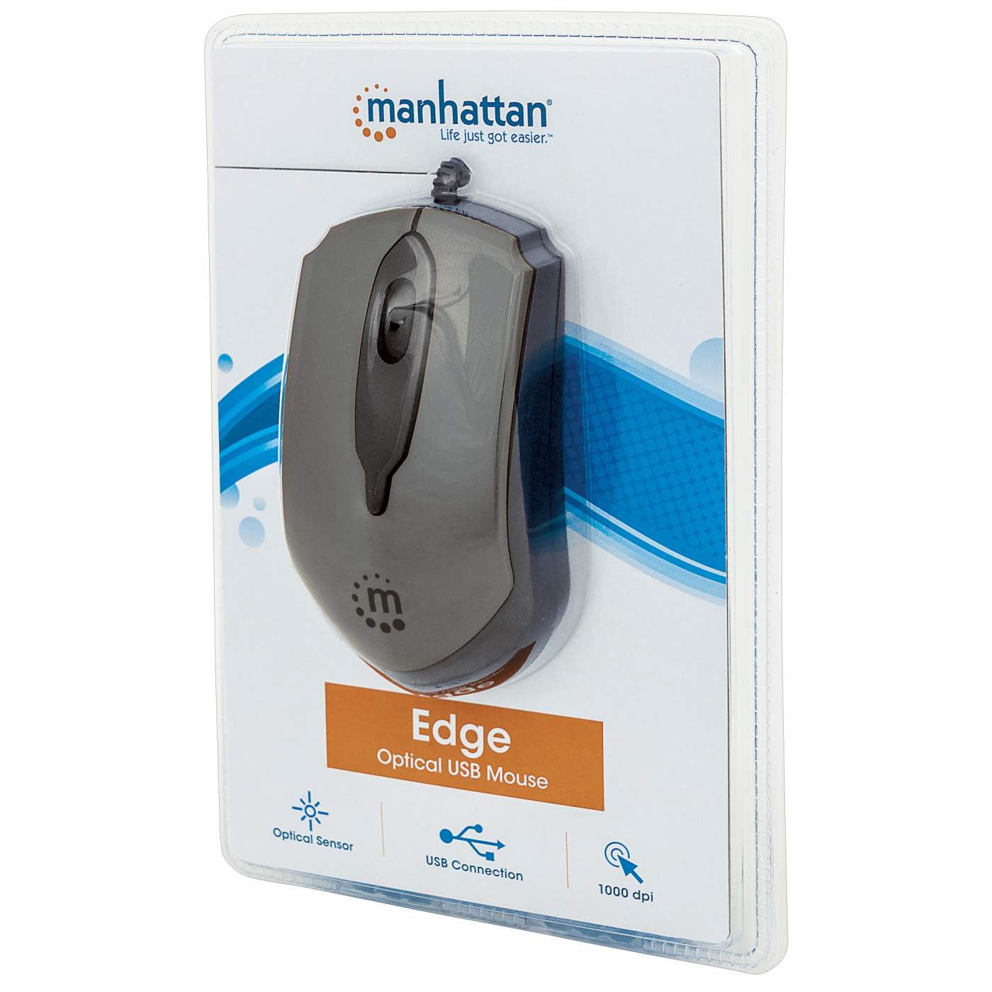 Manhattan Ratón óptico USB Edge (177801)