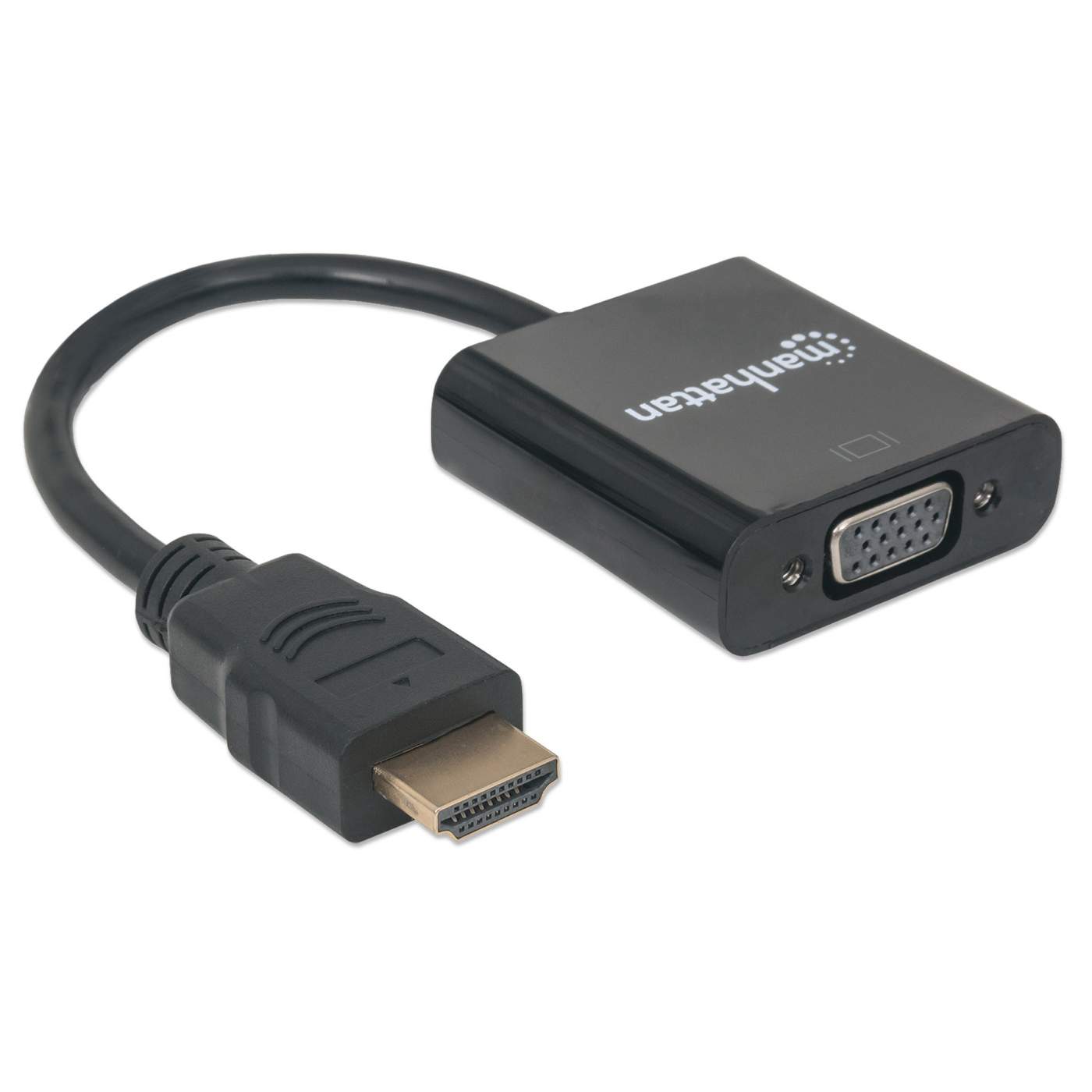 Adaptador HDMI a VGA (hombre a hembra) con puerto de audio de 0.138 in,  convertidor activo 1080P para computadora, computadora de escritorio,  laptop