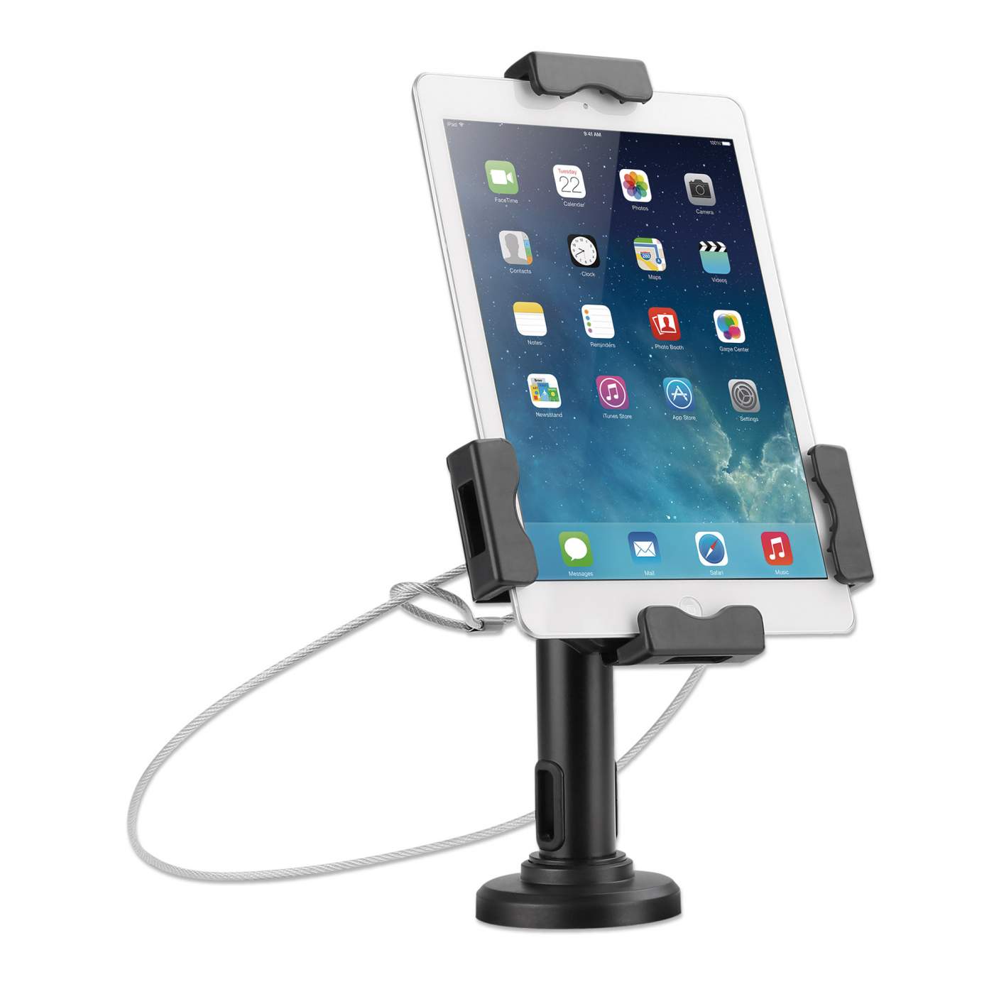 Manhattan Soporte para Tablet o iPad 2 en 1, soporte de escritorio con  cerradura y soporte de montaje en pared (462112)