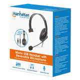 Auriculares monoaurales USB con micrófono reversible Packaging Image 2