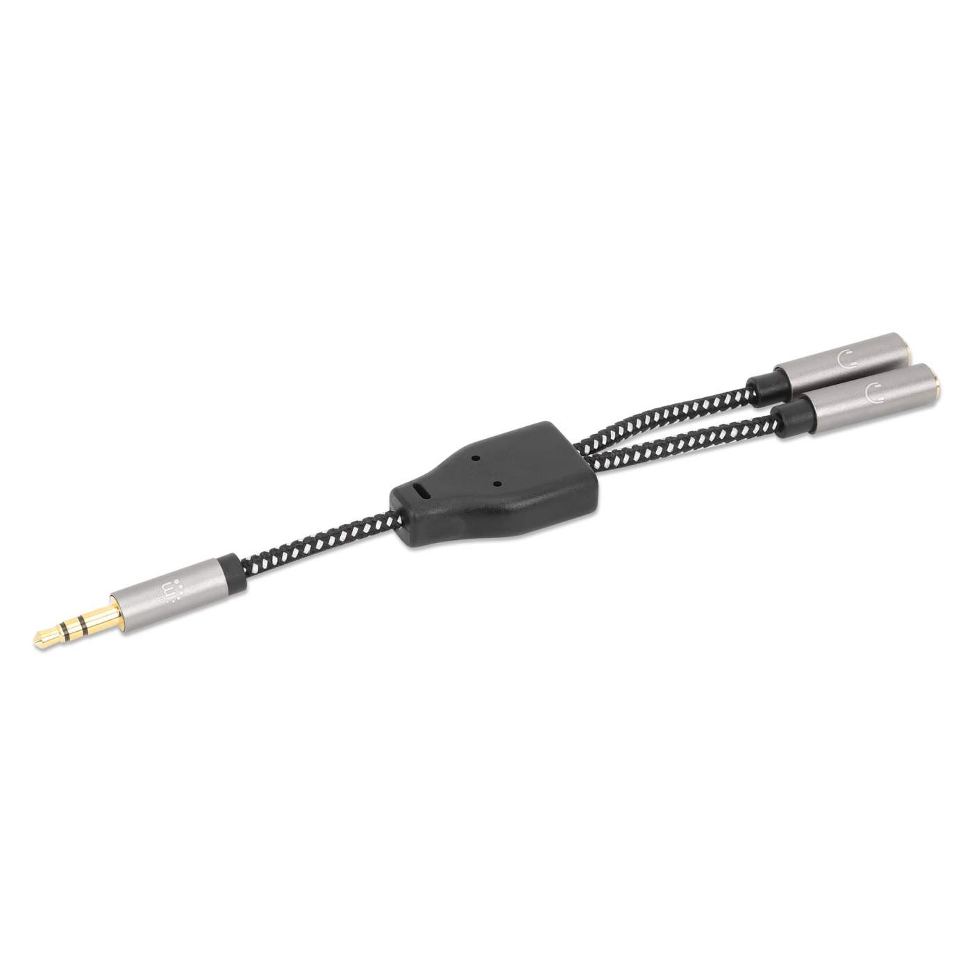 Adaptador de Auriculares en “Y” de un Plug a 2 salidas 3.5 mm