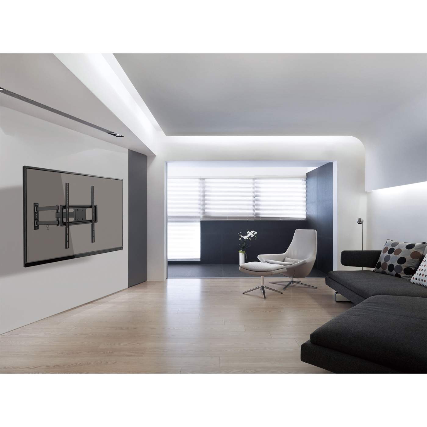 Manhattan Soporte de pared para TV – Se adapta a la mayoría de televisores  LED, LCD, OLED planos y curvos de 32 a 55 pulgadas, soporta hasta 88