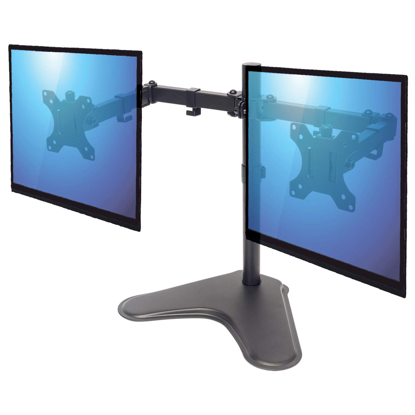Soporte para dos monitores, movimiento con brazos de doble articulación