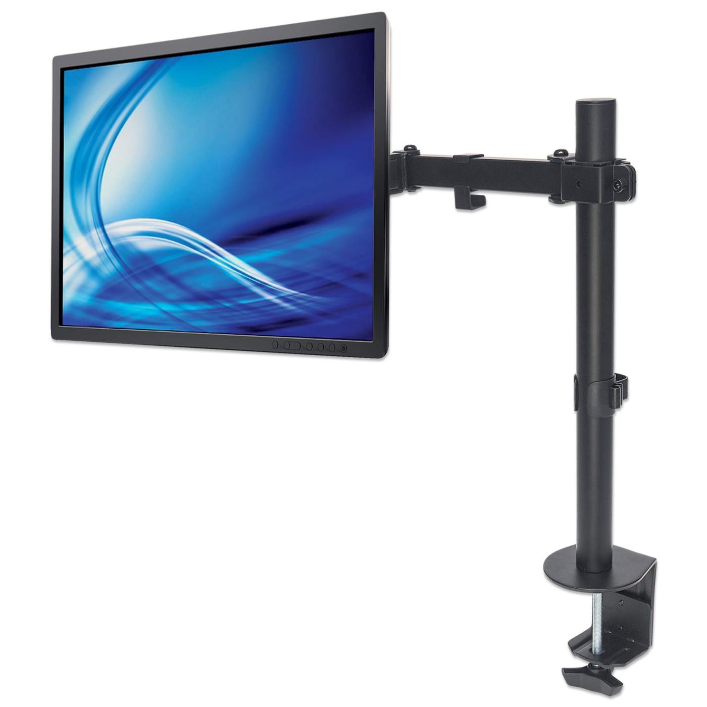 Brazos de monitor y soportes de monitor con brazo oscilante, soporte de  escritorio de doble monitor con interfaz USB, soporte de monitor con