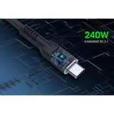 Cable USB-C de Carga USB4 / Thunderbolt 4 Tipo-C, 40 Gbps Video 8K EPR de 240 W / PD 3.1 Image 11